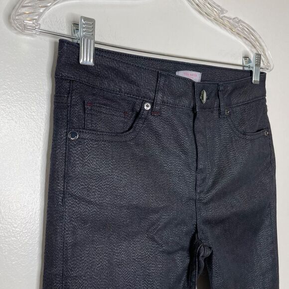 Ted Baker Sew In Love Black Metallic Ankle Skinny Jeans Women’s - Picture 2 of 10